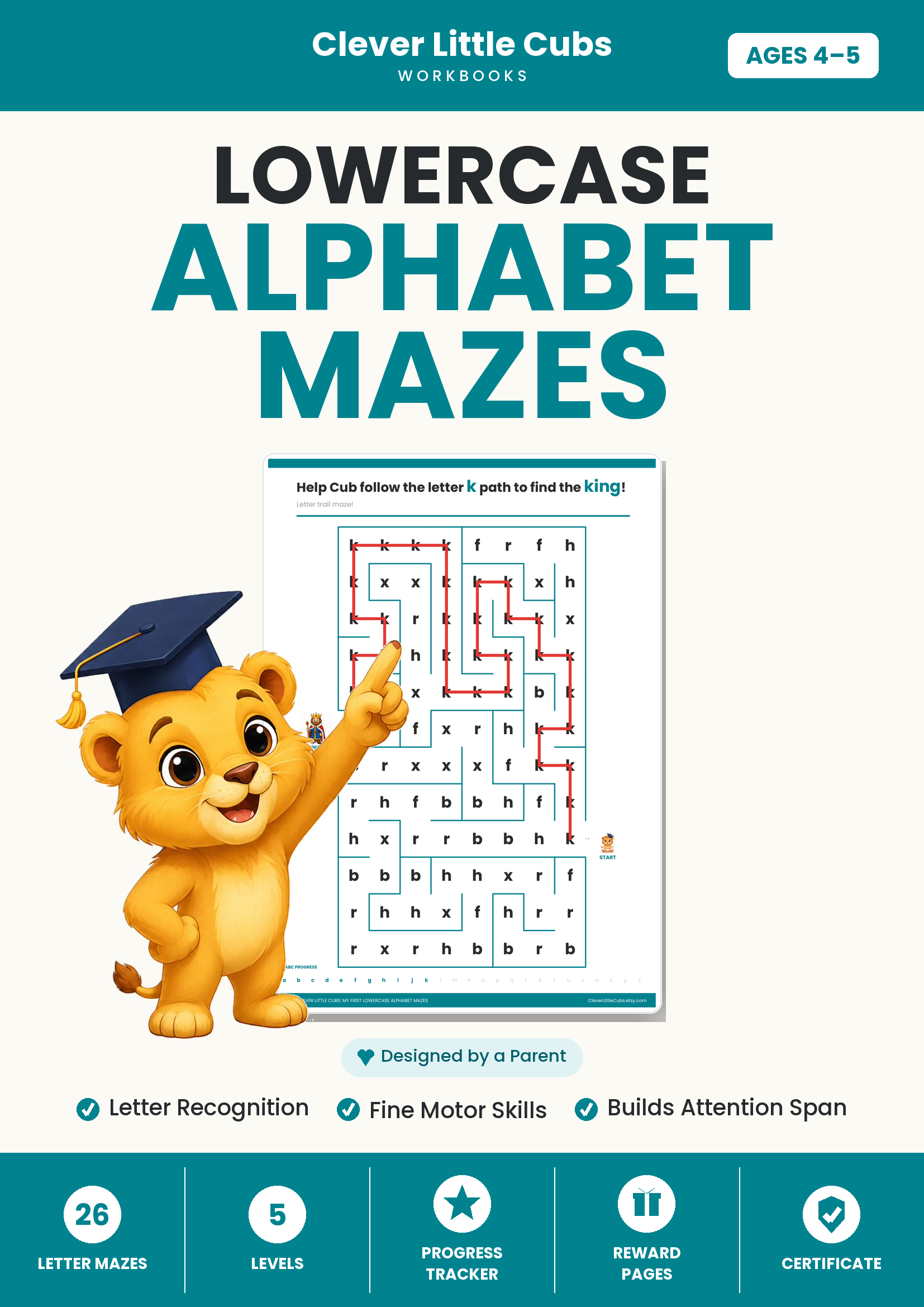 My First Lowercase Alphabet Mazes cover