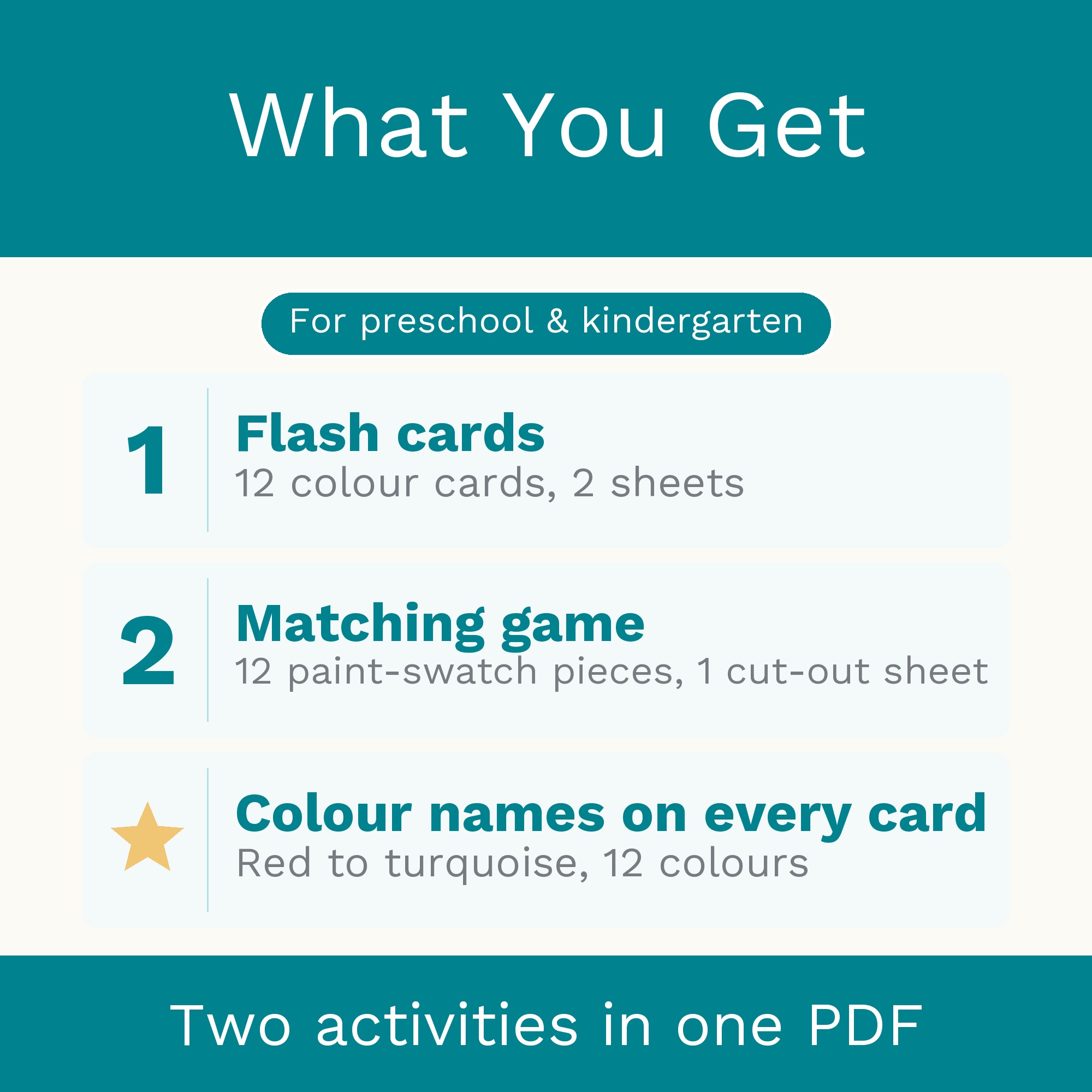Colours Flash Cards & Matching Game 2 in 1: Montessori Colour Learning Printable (Digital Download) preview 5