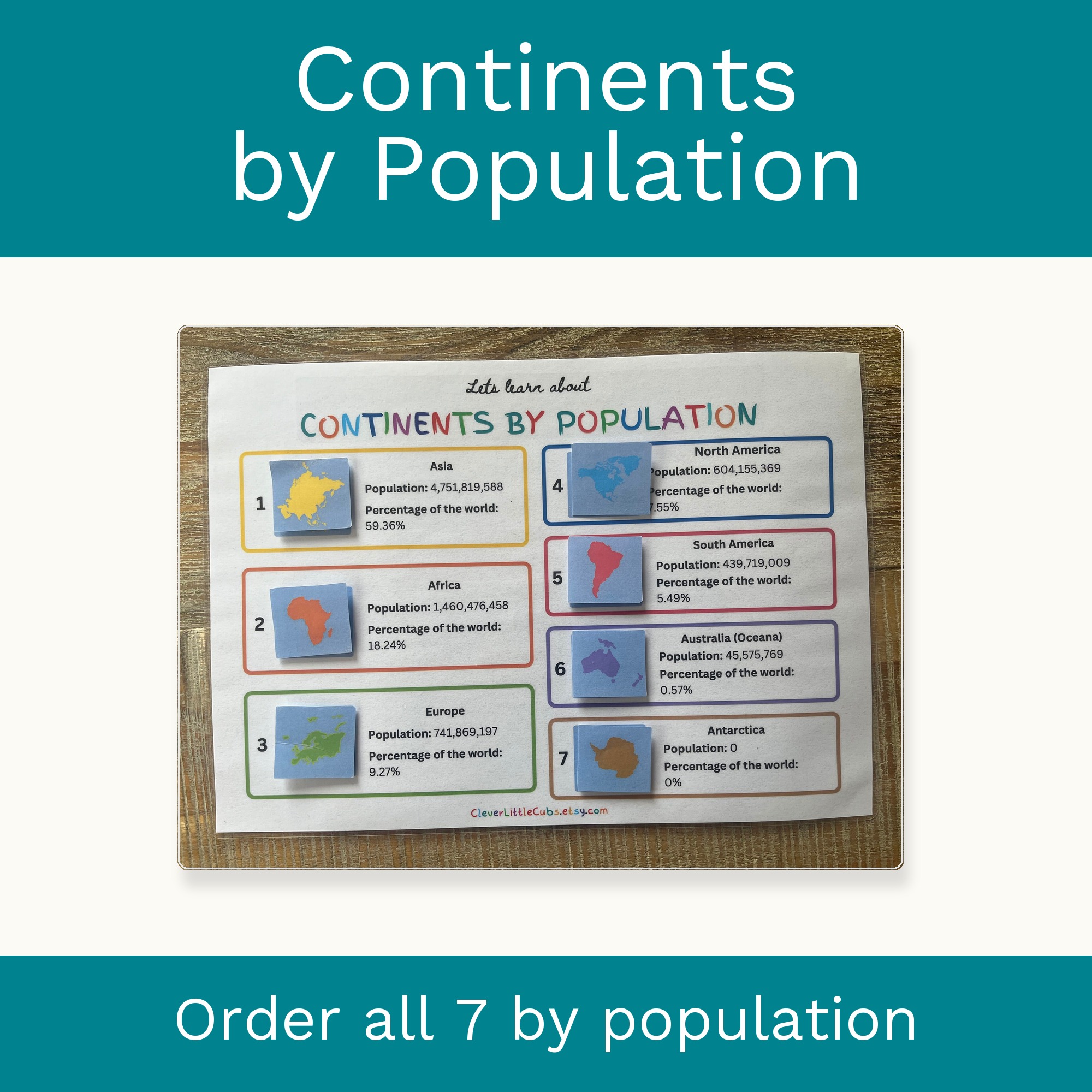 Continents Activity Set | Homeschool & Montessori Printable (Digital Download) preview 5