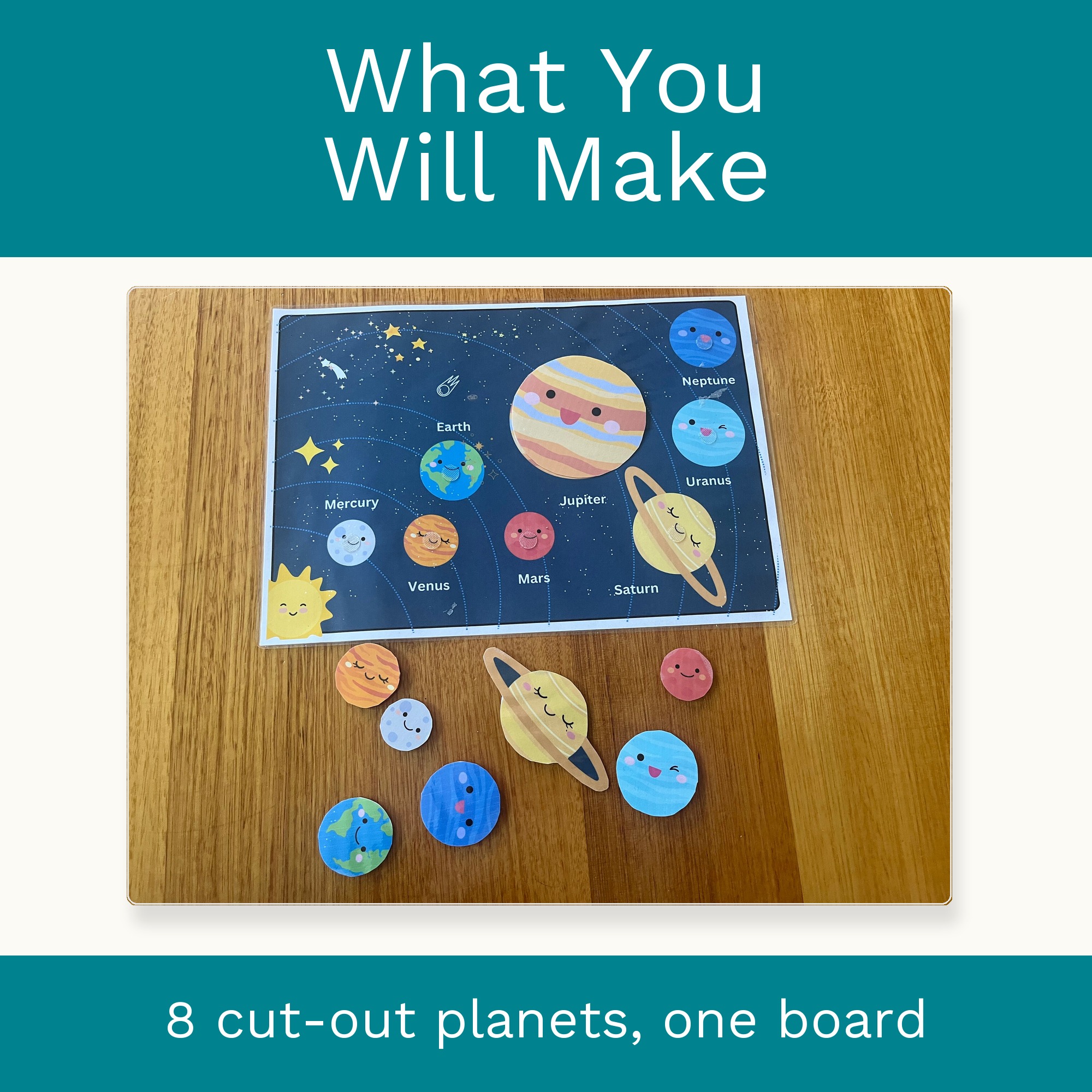 Planets Matching Activity, Montessori Solar System Printable for Preschool and Kindergarten preview 6