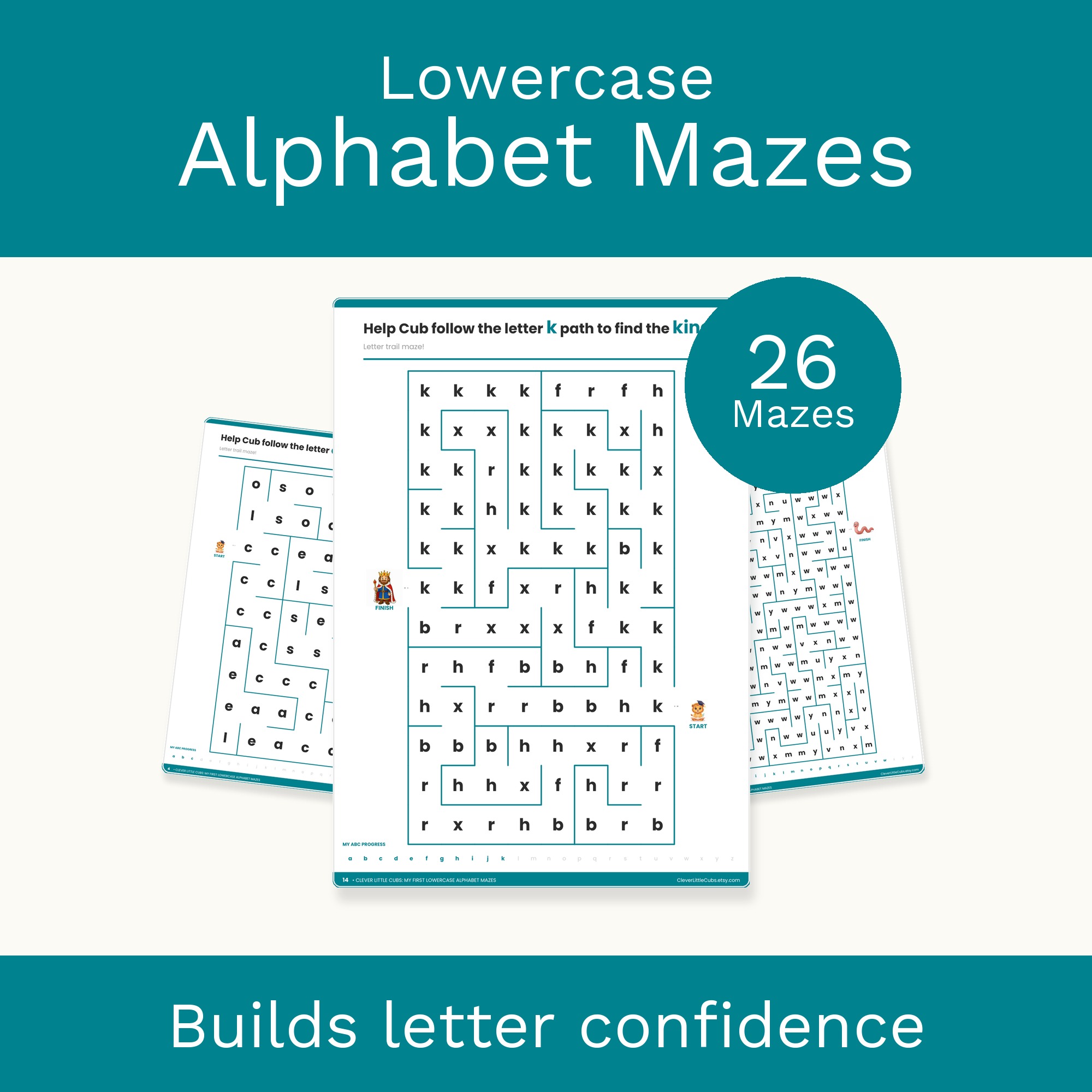 My First Lowercase Alphabet Mazes preview 1