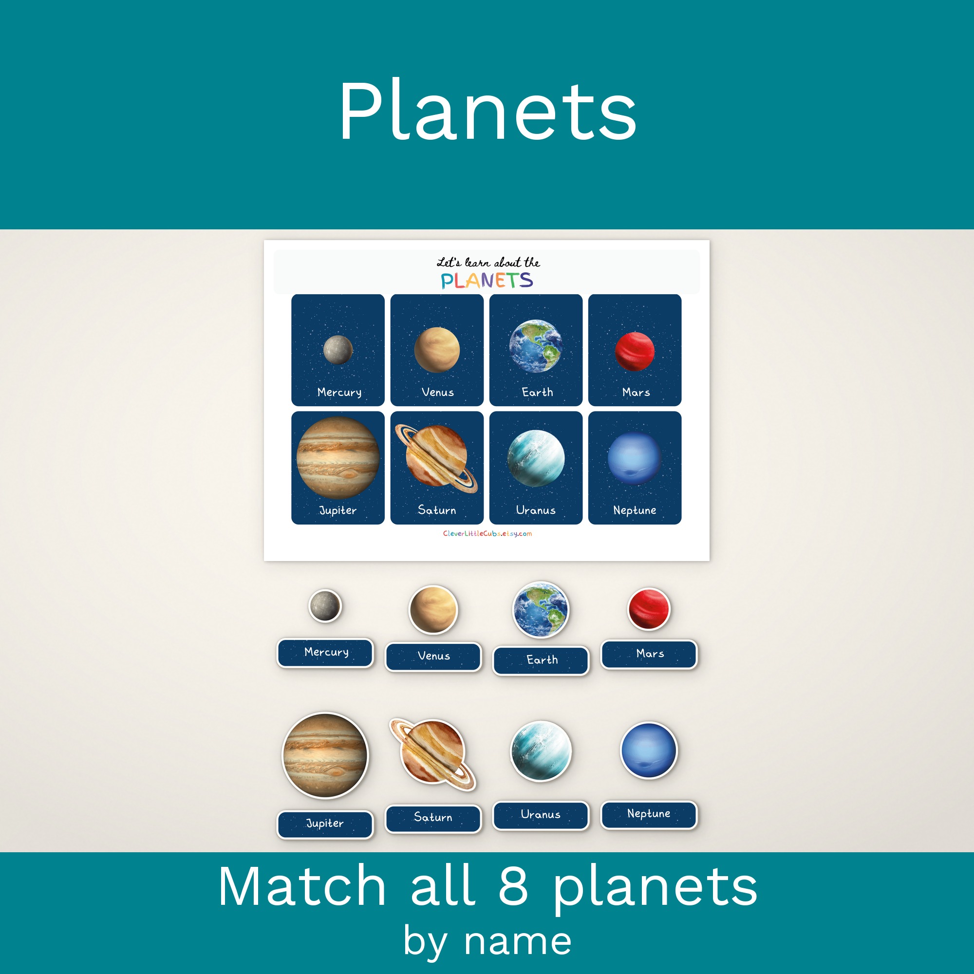 Montessori Solar System Busy Book, Toddler Planets Activity (Digital Download) preview 3