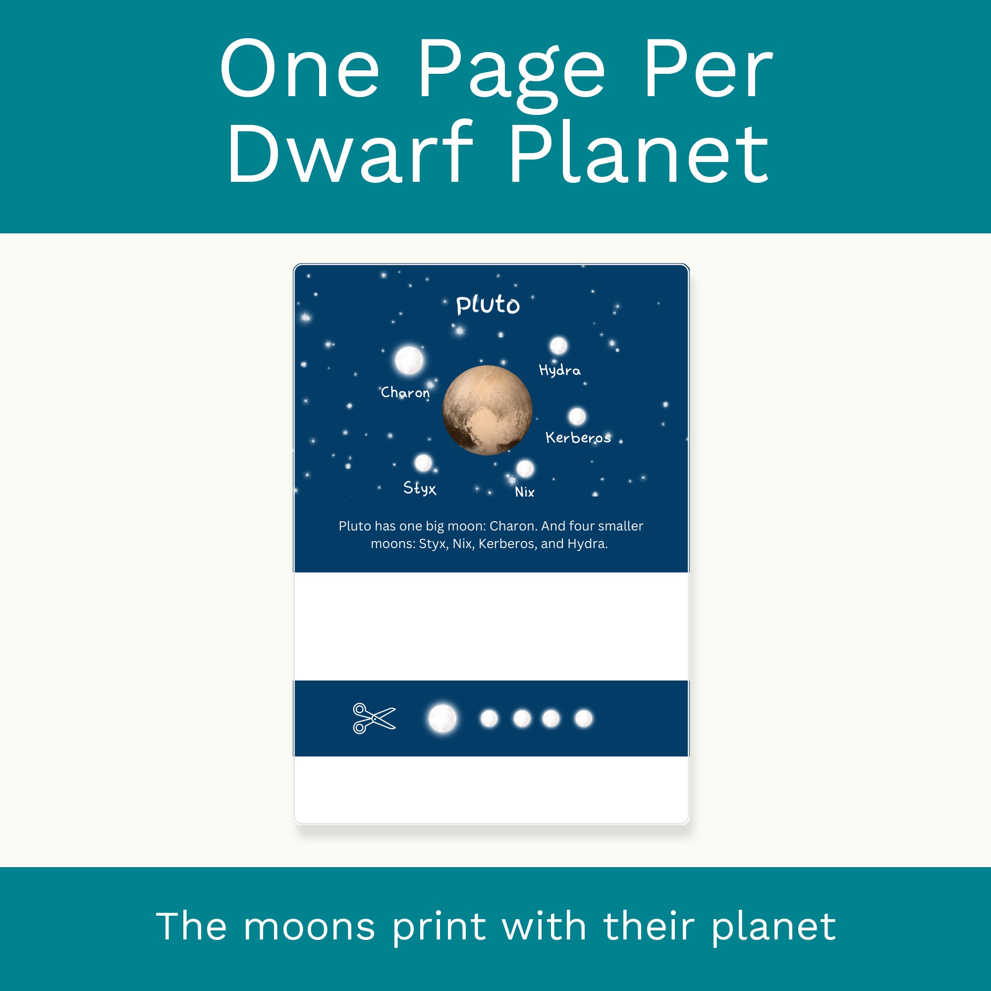 Planets and Moons Matching Game, Printable Solar System Activity, Space Learning for Preschool preview 4