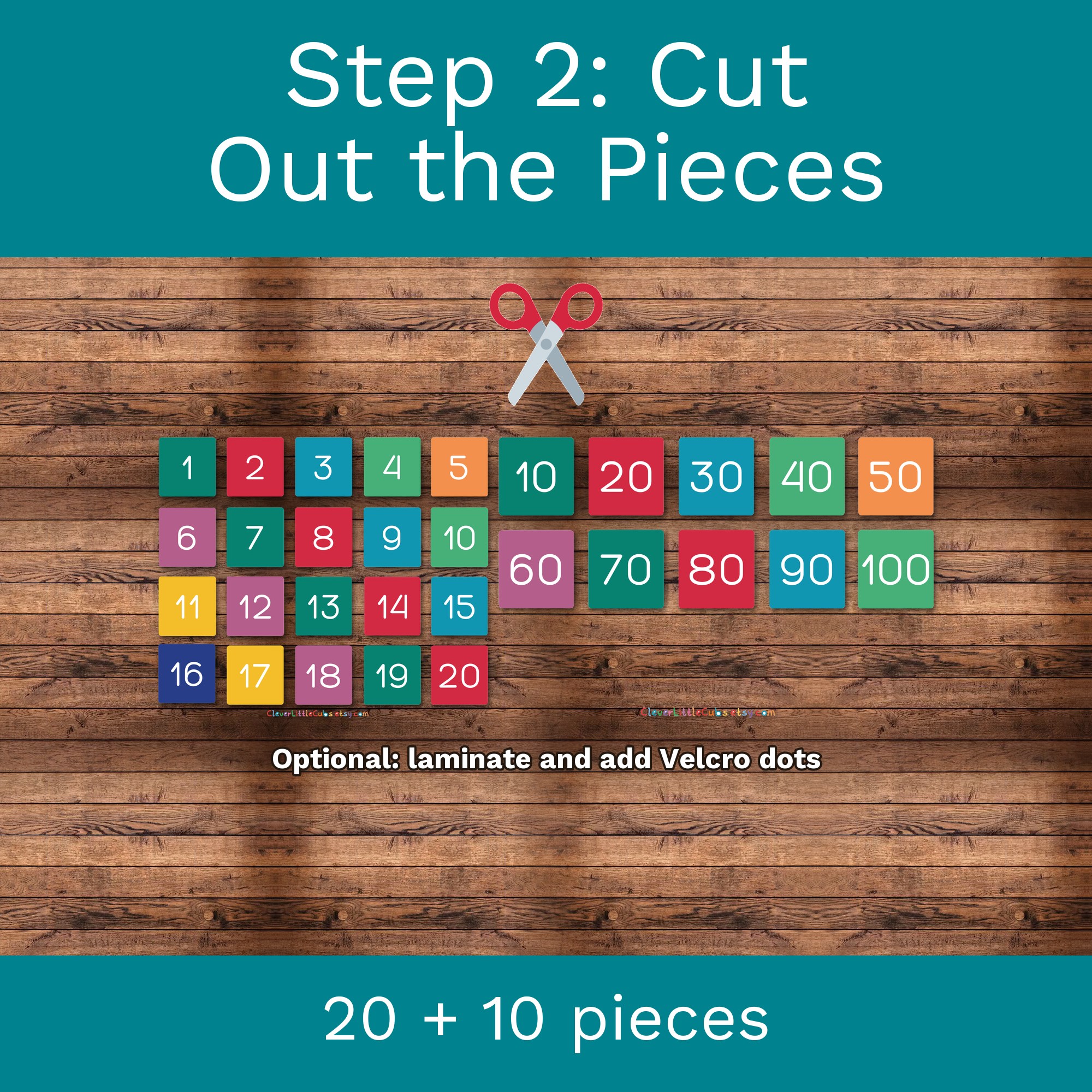 Numbers Matching Activity: 1-20 & Counting by 10s to 100 (Digital Download) preview 3