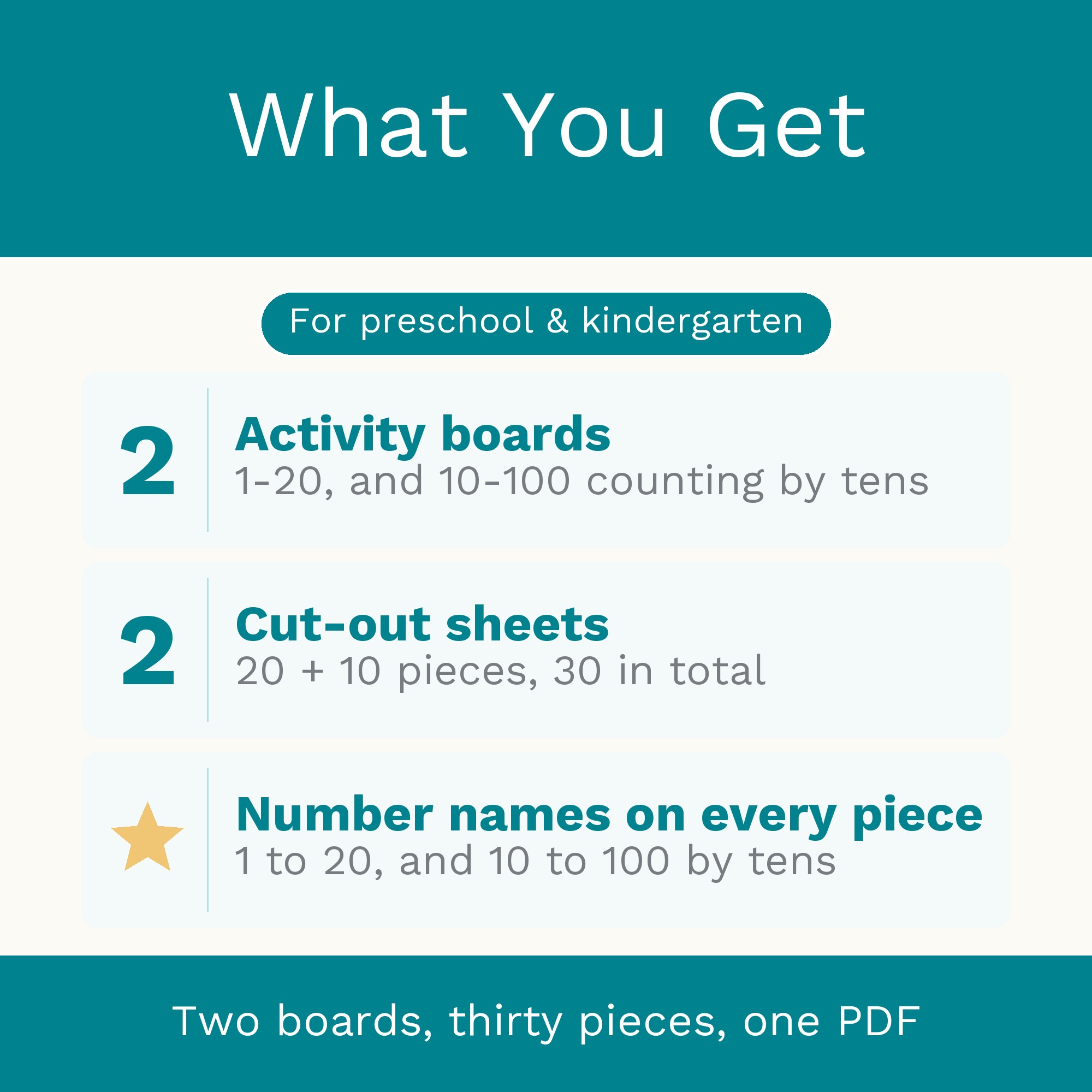 Numbers Matching Activity: 1-20 & Counting by 10s to 100 (Digital Download) preview 5