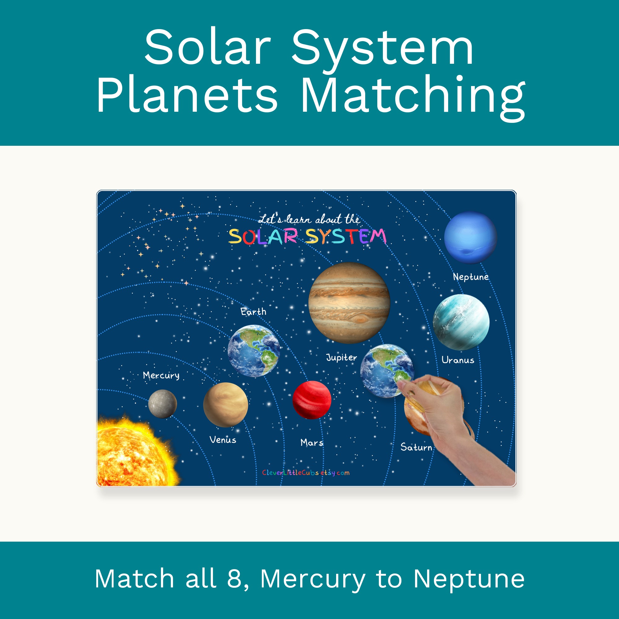 Solar System Planets Matching Activity: Montessori Learning (Digital Download) preview 1