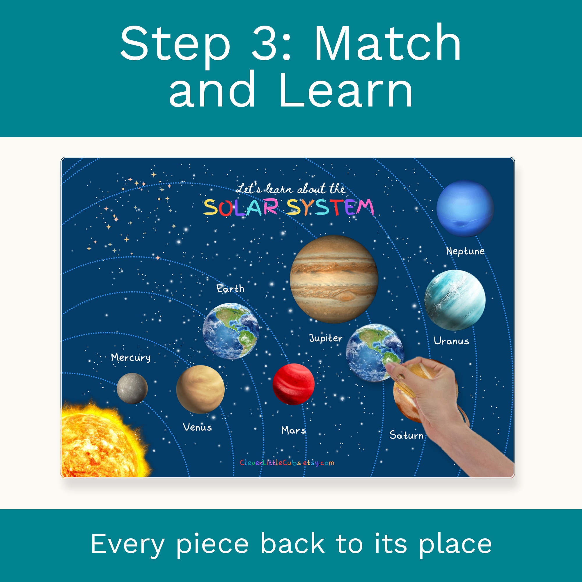 Solar System Planets Matching Activity: Montessori Learning (Digital Download) preview 4