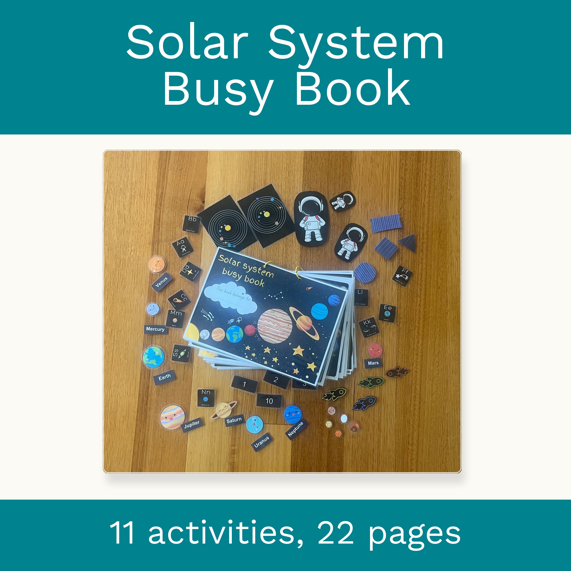 Solar System Busy Book | Montessori Learning, Planets Activity (Digital Download) preview 1