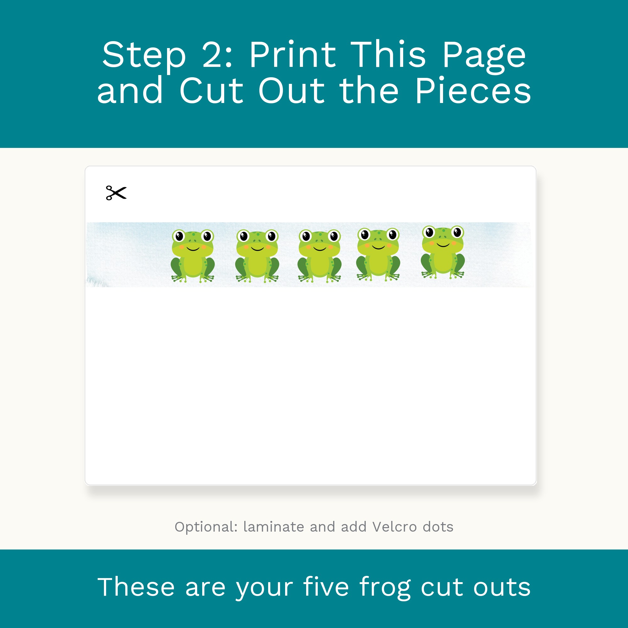 Five Little Speckled Frogs Counting Song: Montessori Preschool Activity (Digital Download) preview 3