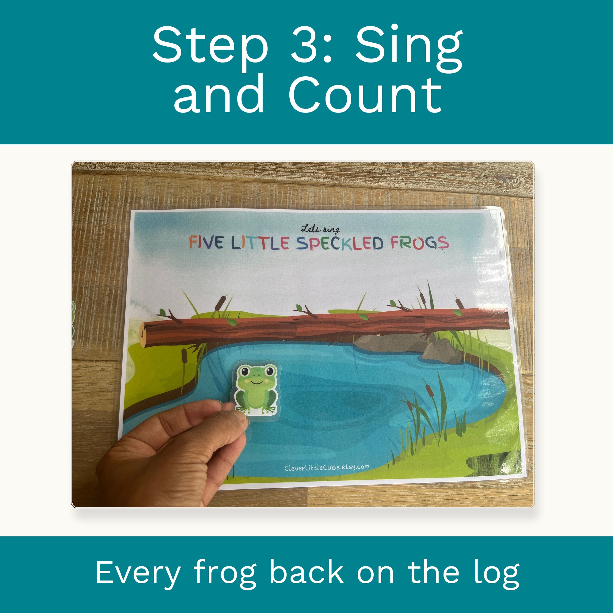 Five Little Speckled Frogs Counting Song: Montessori Preschool Activity (Digital Download) preview 4