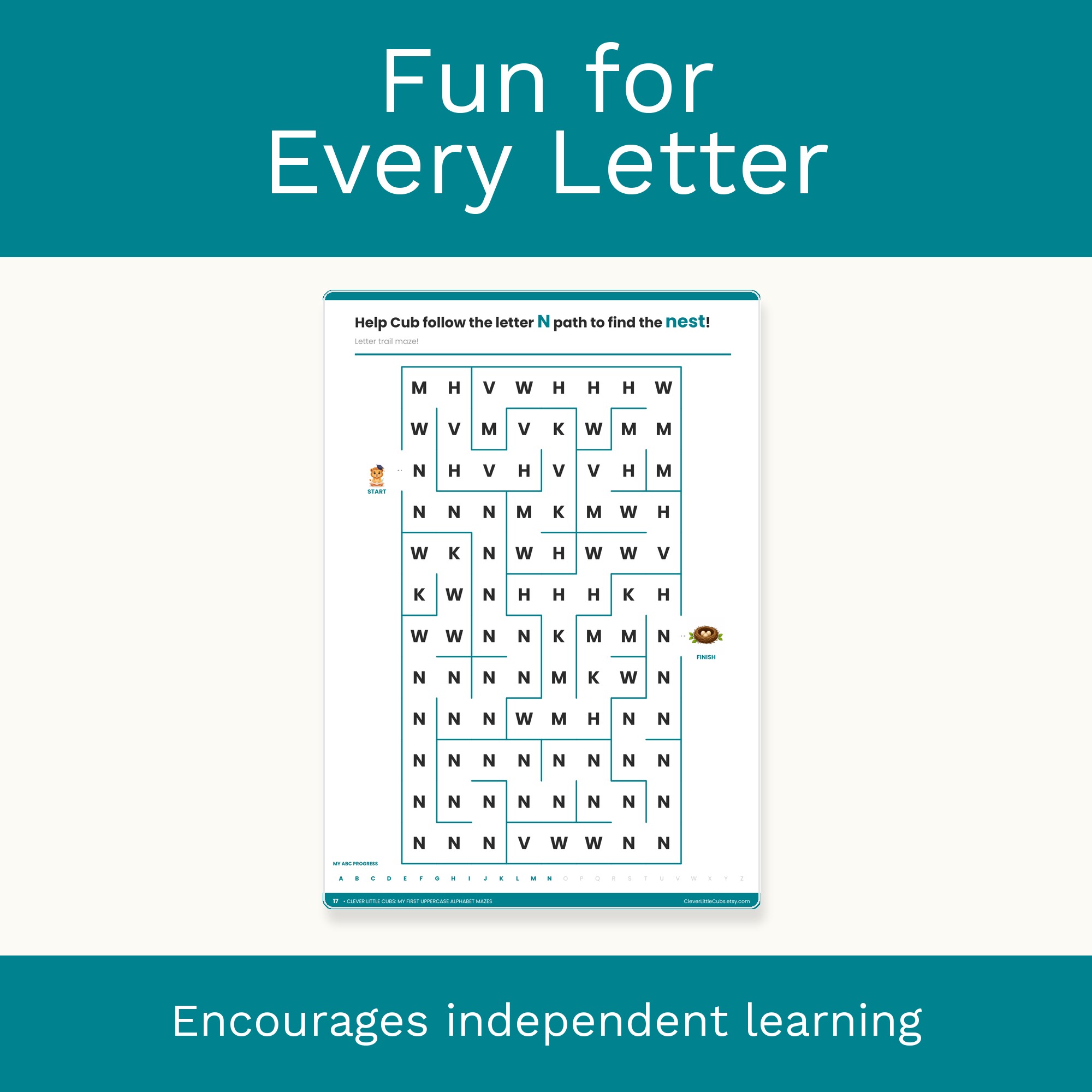 My First Uppercase Alphabet Mazes preview 5