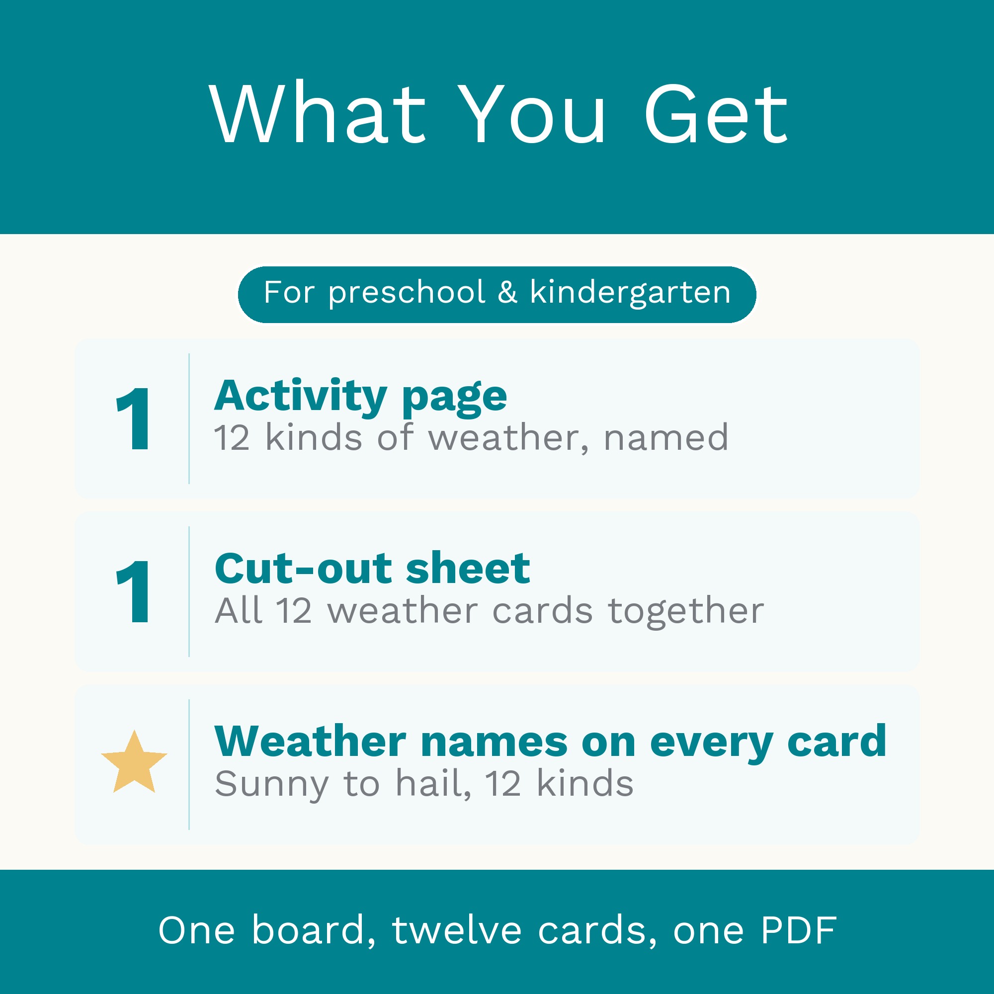 Weather Matching Activity: Montessori Printable for Preschool & Kindergarten (Digital Download) preview 5